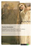 Friedrich de la Motte Fouqués »Undine« - Inhalt und Interpretationsansätze di Thomas Schumacher edito da GRIN Verlag