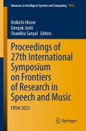 Proceedings of 27th International Symposium on Frontiers of Research in Speech and Music edito da Springer