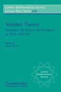 Number Theory di Shinnou David, Sinnou David edito da Cambridge University Press