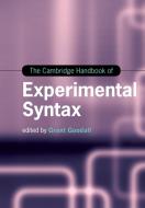 The Cambridge Handbook Of Experimental Syntax edito da Cambridge University Press