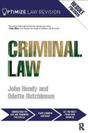 Optimize Criminal Law di John Hendy edito da Taylor & Francis Ltd