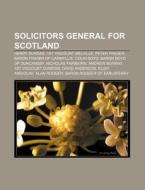 Solicitors General For Scotland: Nichola di Books Llc edito da Books LLC, Wiki Series