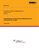 Immobilienboom in Deutschland. Möglichkeiten der Partizipation für Anleger di Markus Feth edito da GRIN Verlag