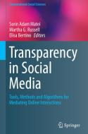 Transparency In Social Media edito da Springer International Publishing Ag