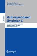 Multi-Agent-Based Simulation X edito da Springer-Verlag GmbH