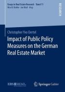 Impact of Public Policy Measures on the German Real Estate Market di Christopher Yvo Oertel edito da Gabler, Betriebswirt.-Vlg