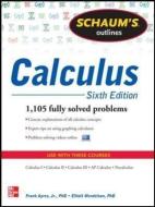 Schaum's Outline of Calculus, 6th Edition: 1,105 Solved Problems + 30 Videos di Frank Ayres, Elliott Mendelson edito da MCGRAW HILL BOOK CO
