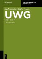 UWG §§ 4-7 (Gesetz gegen den unlauteren Wettbewerb) edito da Gruyter, Walter de GmbH