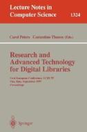 Research and Advanced Technology for Digital Libraries di C. Peters, C. Thanos edito da Springer Berlin Heidelberg