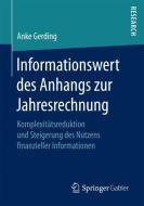 Informationswert des Anhangs zur Jahresrechnung di Anke Gerding edito da Springer Fachmedien Wiesbaden