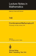Combinatorial Mathematics VI edito da Springer Berlin Heidelberg