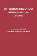 Barbados Records. Marriages, 1643-1800 di Joanne McRee Sanders edito da Clearfield
