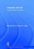 Language and Law di Alan Durant, Janny Leung edito da Taylor & Francis Ltd