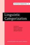 Linguistic Categorization edito da John Benjamins Publishing Co