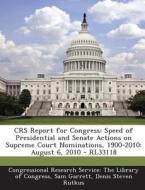 Crs Report For Congress di Sam Garrett, Denis Steven Rutkus edito da Bibliogov
