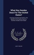 What Has Sweden Done For The United States? di Lars P Nelson edito da Sagwan Press