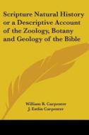 Scripture Natural History Or A Descriptive Account Of The Zoology, Botany And Geology Of The Bible di William B. Carpenter edito da Kessinger Publishing Co