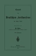 Chronik des Deutschen Forstwesens im Jahre 1888 di W. Weise edito da Springer Berlin Heidelberg