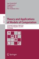 Theory and Applications of Models of Computation edito da Springer Berlin Heidelberg