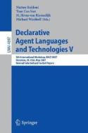 Declarative Agent Languages and Technologies V edito da Springer Berlin Heidelberg