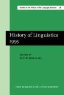 History Of Linguistics 1993 edito da John Benjamins Publishing Co