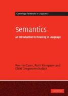 Semantics di Ronnie Cann edito da Cambridge University Press