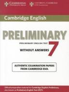 Cambridge English Preliminary 7 Student's Book without Answers di Cambridge ESOL edito da Cambridge University Press