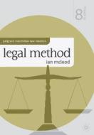 Legal Method di Ian Mcleod edito da Palgrave Macmillan