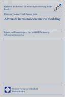 Advances in macroeconometric modeling edito da Nomos Verlagsges.MBH + Co