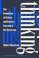 Boostrom, R:  Thinking di Robert Boostrom edito da Teachers College Press