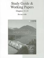 Study Guide & Working Papers for Use with College Accounting Chapters 14-24 di John Ellis Price, M. David Haddock, Michael J. Farina edito da Irwin/McGraw-Hill