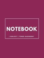 Notebook 1 Subject: Toned Raspberry: Notebook 8.5 X 11: Notebook 100 Pages di Journal Boutique edito da Createspace Independent Publishing Platform
