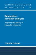 Referential-Semantic Analysis di Torben Thrane edito da Cambridge University Press