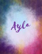 Ayla: Ayla Lined Personalized Girls Journal, Notebook, Blank Book. Large Attractive Journal: Pink and Black Glitter Texture di Glitzy Glitzy edito da Createspace Independent Publishing Platform