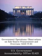 Government Operations edito da Bibliogov