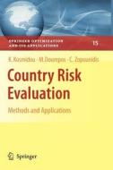 Country Risk Evaluation di Michael Doumpos, Kyriaki Kosmidou, Constantin Zopounidis edito da Springer US