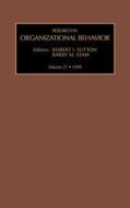 Research in Organizational Behavior di Staw, Robert I. Sutton, Barry M. Staw edito da JAI PR INC
