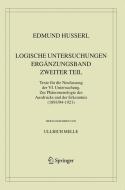 Logische Untersuchungen. Ergänzungsband. Zweiter Teil. di Edmund Husserl edito da Springer Netherlands