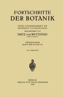 Fortschritte der Botanik di Fritz Von Wettstein edito da Springer Berlin Heidelberg