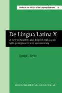 De Lingua Latina X di Daniel J. Taylor edito da John Benjamins Publishing Co