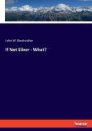If Not Silver - What? di John W. Bookwalter edito da hansebooks