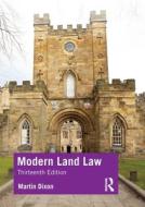 Modern Land Law di Martin Dixon edito da Taylor & Francis Ltd