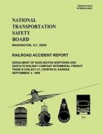 Railroad Accident Report: Derailment of Burlington Northern and Santa Fe Railway Company Intermodal Freight Train S-Chila C1-31, Crisfield, Kans di National Transportation Safety Board edito da Createspace