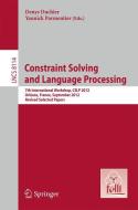 Constraint Solving and Language Processing edito da Springer Berlin Heidelberg