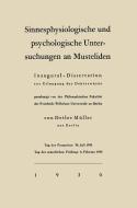 Sinnesphysiologische und psychologische Untersuchungen an Musteliden di Detlev Müller-Using edito da Springer Berlin Heidelberg
