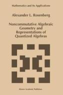 Noncommutative Algebraic Geometry and Representations of Quantized Algebras di A. Rosenberg edito da Springer Netherlands