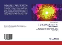 A Critical Analysis of the Effectiveness di Nizeimana John Bosco edito da LAP Lambert Academic Publishing