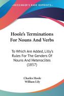 Hoole's Terminations For Nouns And Verbs di Charles Hoole, William Lily edito da Kessinger Publishing Co