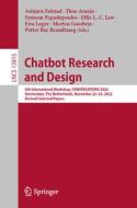 Chatbot Research and Design edito da Springer International Publishing