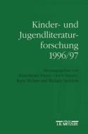 Kinder- Und Jugendliteraturforschung 1996/97 edito da J.b. Metzler